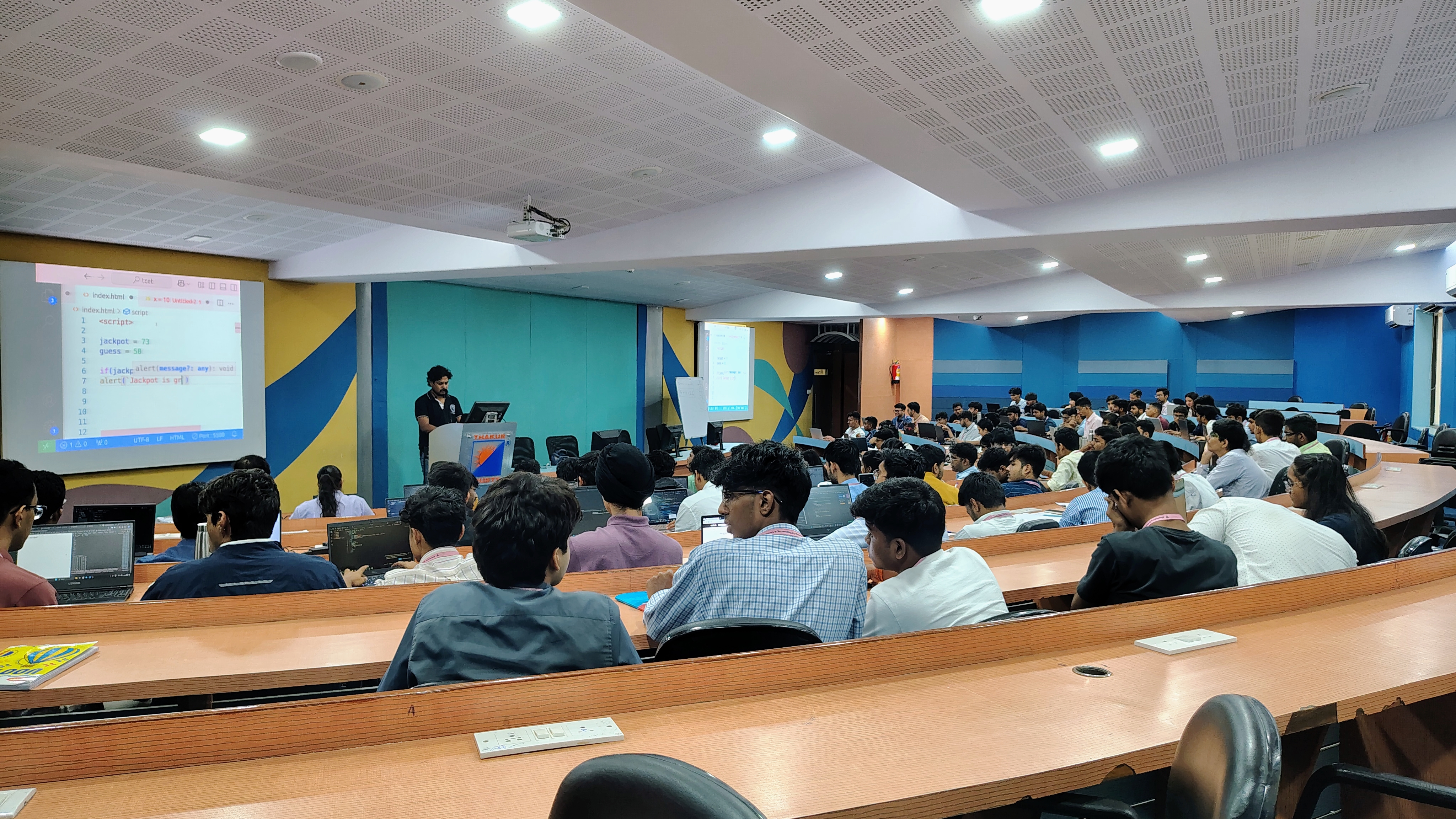 Shailesh Sonare engaging with students during training